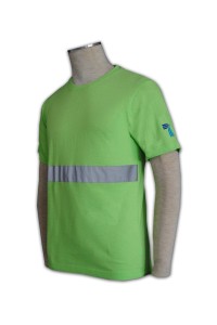 T269  訂造制服Tee  訂購反光帶T恤  t-shirt專門店      綠色